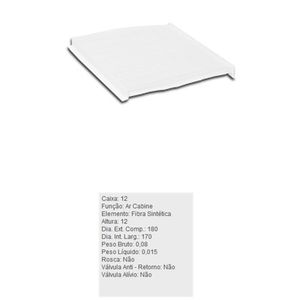 Filtro De Ar Condicionado Kia Picanto Tecfil Acp815