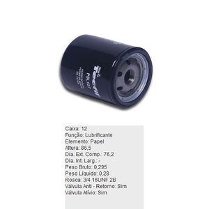 Filtro De Oleo Tecfil Psl127 Toyota Hilux