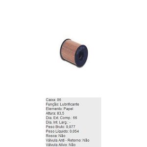 Filtro Oleo Lubrificante Pel118 Tecfil