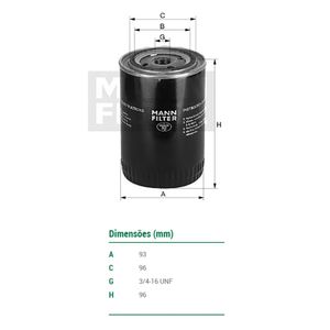 Filtro De Oleo Mann Filter W92031 Fiat Uno Tipo Premio Fiorino Elba