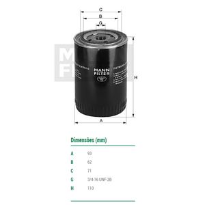 Filtro De Oleo Mann Filter W9231 Ford Ranger Gm Blazer Land Rover Defender Discovery Range Rover