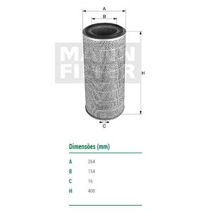 Filtro De Ar Do Motor Cargo 17220 Mann Filter C27798