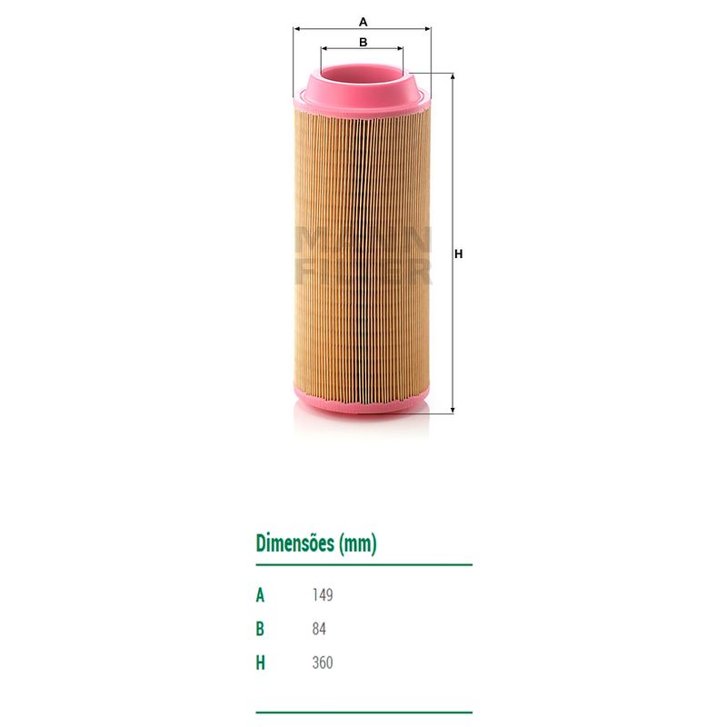Filtro-De-Ar-Do-Motor-Frontier-Xterra-Mann-Filter-C15300-DPS-7510233-02