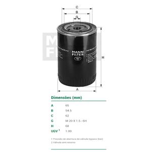 Filtro De Oleo Sandero Fluence Mann Filter W673