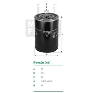 Filtro De Oleo Mann Filter W6020 Toyota Etios