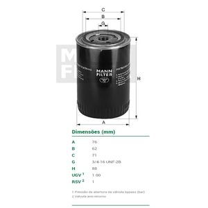 Filtro De Oleo Mann Filter W7Multi34S Fiat Elba Fiorino Premio Tempra Uno
