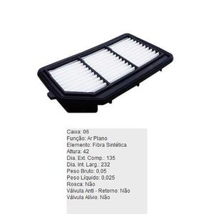 Filtro De Ar Do Motor City Fit Tecfil Arl1038