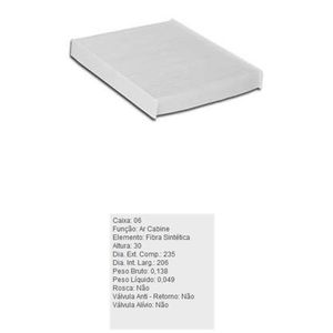 Filtro De Ar Condicionado Focus Hatch Focus Sedan Tecfil Acp206