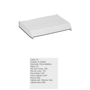 Filtro De Ar Condicionado Fluence Tecfil Acp555