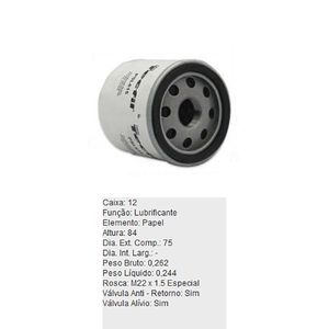 Filtro De Oleo Tecfil Psl615 Dodge Journey Fiat Freemont Gm Camaro Captiva