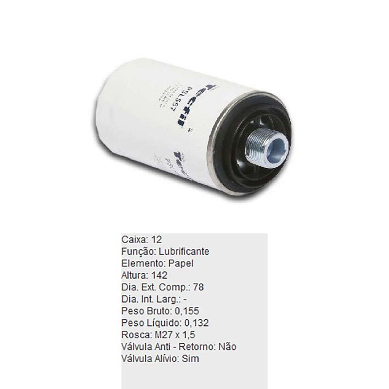 Filtro-De-Oleo-Lubrificante-Psl557-Tecfil-DPS-7514786-01