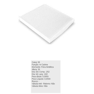 Filtro De Ar Condicionado Acp312 Tecfil