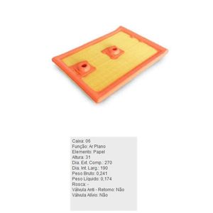 Filtro De Ar Motor Arl6074 Tecfil