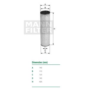 Filtro Ar Cf1552 Mann Filter