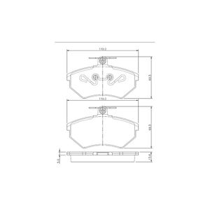 Pastilha De Freio Polo Golf G1 Dianteira Bosch Bb329 Sem Alarme Sistema Girling/Lucas Jogo