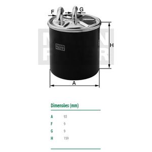 Filtro De Combustivel Ma 5.0 Furgovan Mann Filter Wk94034