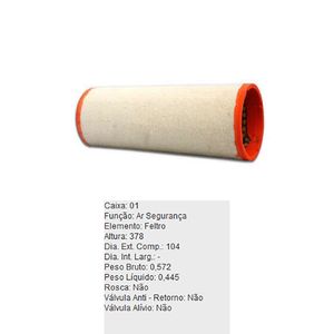 Filtro De Ar Do Motor Agrale 6000 6110 7000 7500 Tecfil Asr203