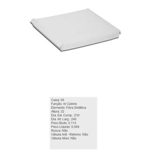 Filtro De Ar Condicionado Gm Meriva Tecfil Acp004