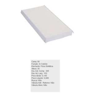 Filtro De Ar Condicionado Vw Gol Parati Saveiro Voyage Tecfil Acp305