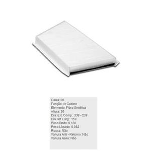 Filtro De Ar Condicionado Peugeot 206 207 Hoggar Tecfil Acp800