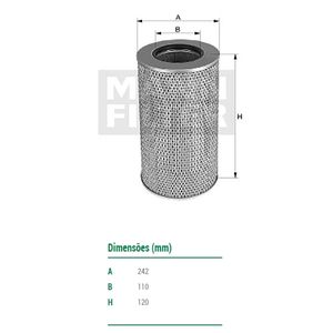 Filtro De Ar Do Motor Toyota Hilux Mann Filter C24203