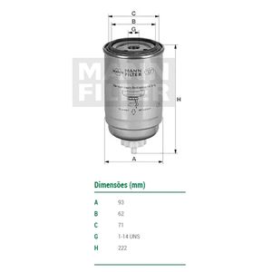 Filtro Combustivel Wk95022 Mann Filter