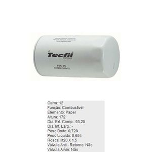 Filtro De Combustivel Ford C712 Cargo F250 Tecfil Psc75
