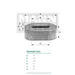 Par-Filtro-De-Ar-Do-Motor-Vw-Fusca-Mann-Filter-C15132-DPS-9102-01