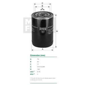 Filtro De Oleo Mann Filter W7233 Maxion Mf