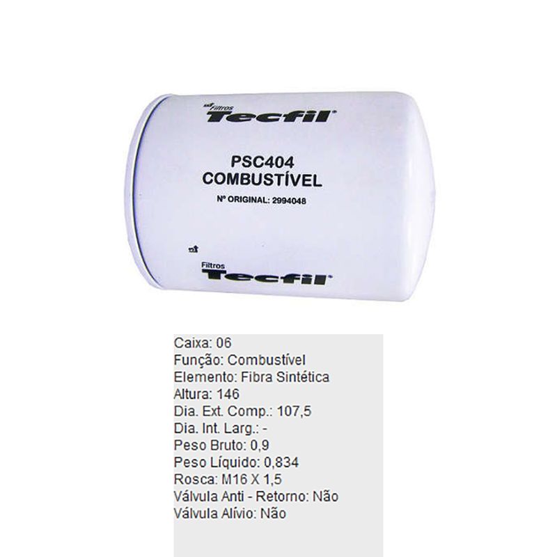 Filtro-De-Combustivel-Iveco-Stralis-Caminhao-Tecfil-Psc404-DPS-92062-01