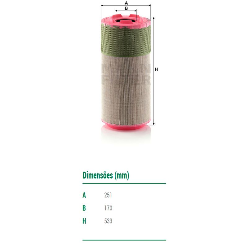Filtro-Ar-C261100-Mann-DPS-93817-02