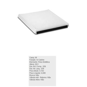 Filtro De Ar Condicionado Gm Astra Zafira Tecfil Acp006
