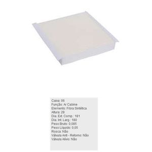 Filtro De Ar Condicionado Honda Fit Tecfil Acp707