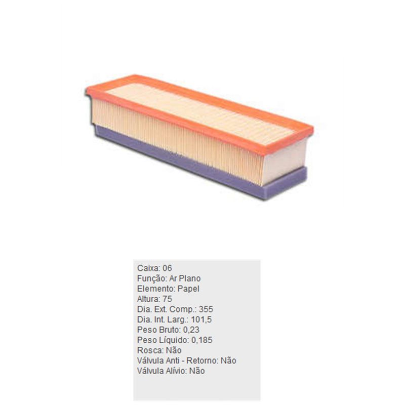 Filtro-De-Ar-Do-Motor-Peugeot-207-Hoggar-Tecfil-Arl5055-DPS-95429-01