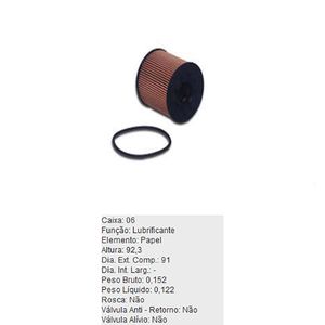 Filtro De Oleo Tecfil Pel312 Renault Master
