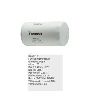 Filtro De Oleo Tecfil Psc76 Vw 19320 24320 25420 31320