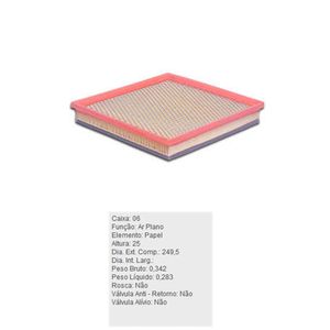 Filtro De Ar Do Motor Gm Cruze Tecfil Arl8828