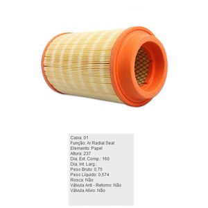 Filtro De Ar Do Motor Ford Ranger Tecfil Ars7993