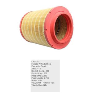 Filtro De Ar Do Motor Volvo Fh 12400 12440 12480 12520 Tecfil Ars5574