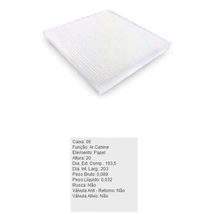 Filtro De Ar Condicionado Renault Kwid Tecfil Acp556
