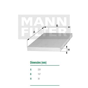 Filtro De Ar Condicionado Cu16005 Mann Filter