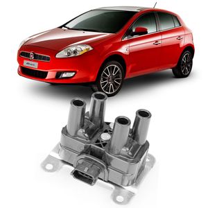 Bobina de Ignição 4 Pinos Bosch Fiat Bravo Idea Palio Punto F000Zs0243