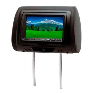 Encosto De Cabeça Kx3 Dvd728 Preto 7 Polegadas Com Leitor De Dvd