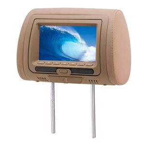 Encosto De Cabeça Kx3 Dvd728 Bege 7 Polegadas Com Leitor De Dvd