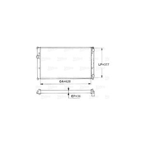 Radiador Agua C/ Ar 731265R Valeo