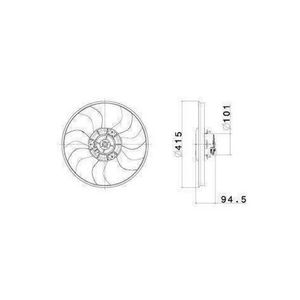 Eletroventilador C/ Ar 12V S/ Resistencia S/ Defletor 696340R Valeo