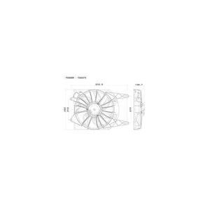 Eletroventilador- C/ Ar 12V C/ Defletor 700866R Valeo