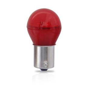 Jogo 10 Lampada Led Autopoli Bulb Ba15S 1141 1 Polo 3W 12V Vermelho