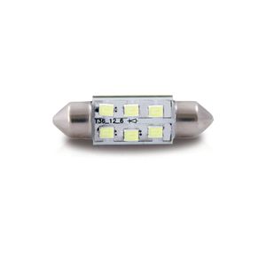 Jogo 10 Lampada Led Autopoli Torpedo 6L 42Mm 1,8W 12V Branco