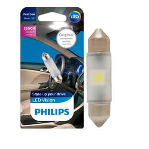 Lampada Torpedo Philips Festoon Led Vision 38Mm 5500K 12V Unitario